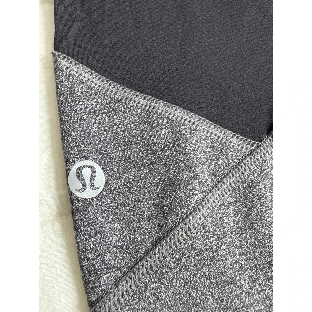 Lululemon Pace Rival Crop Leggings Heathered Grey Size 8